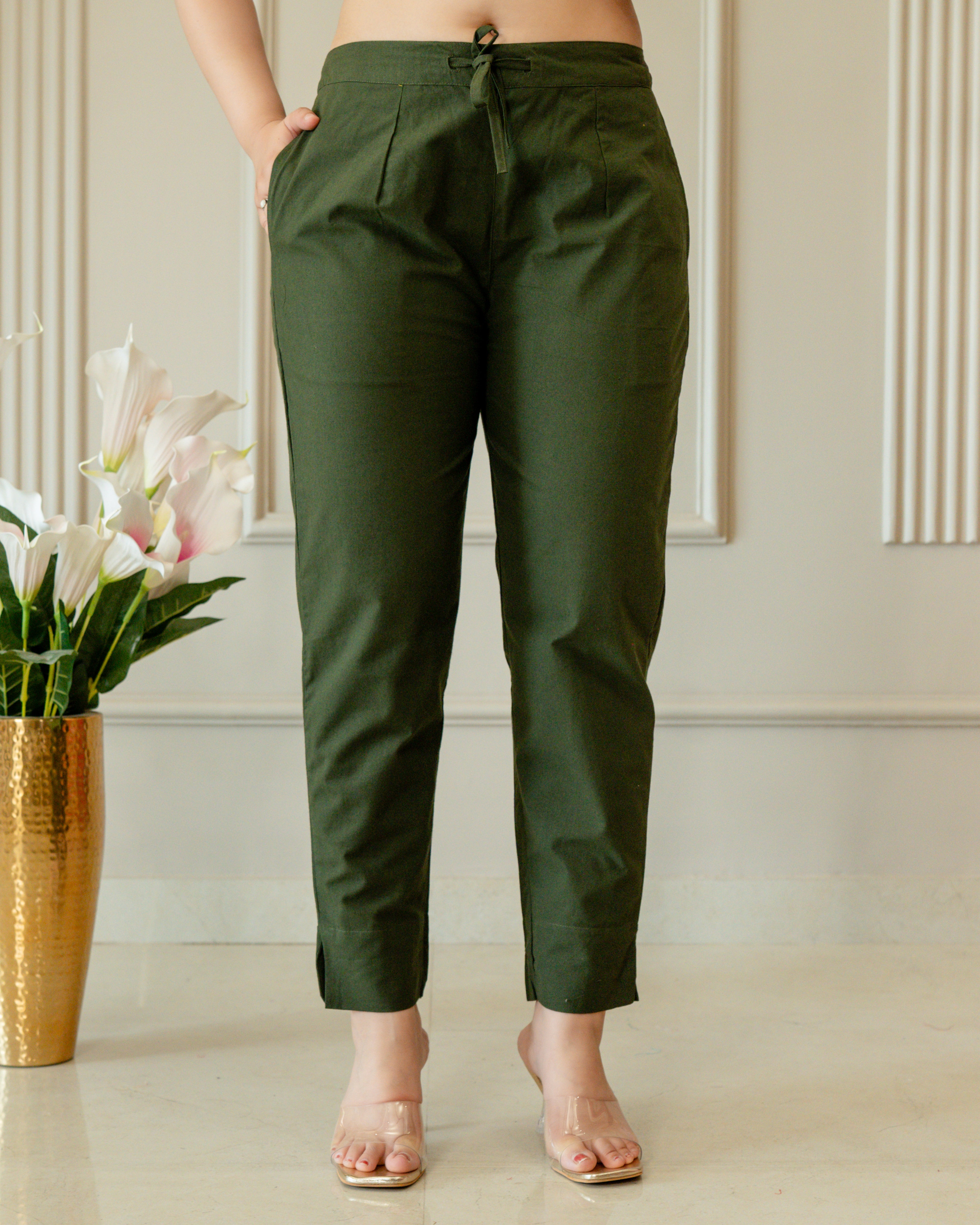 PURE COTTON PANT - MEHANDI
