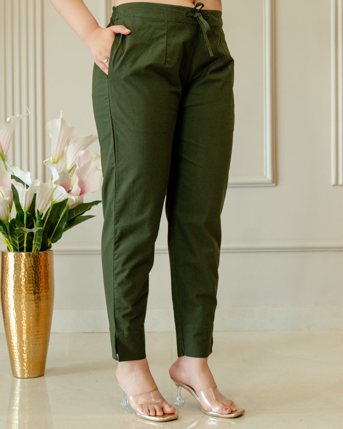 PURE COTTON PANT - MEHANDI