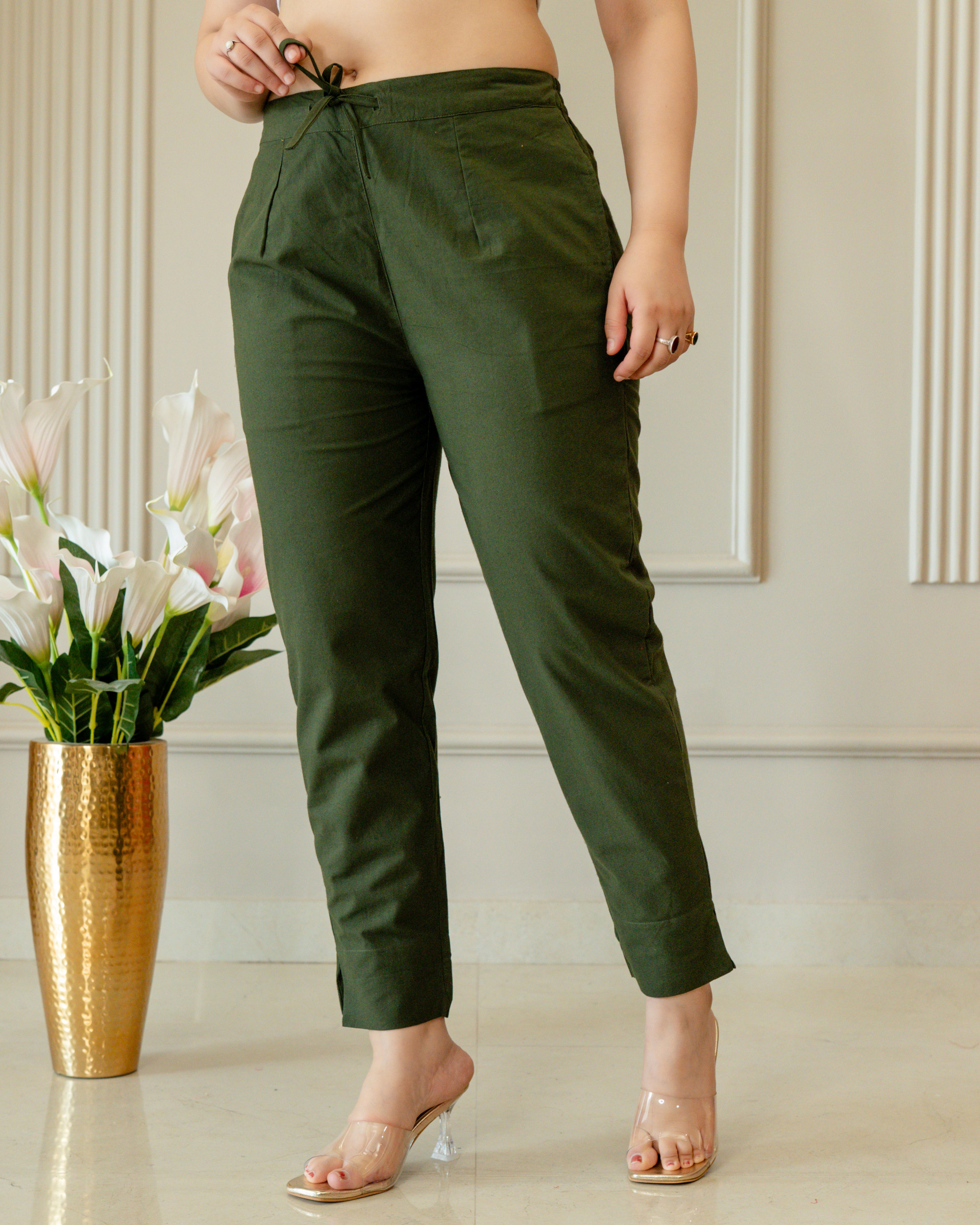 PURE COTTON PANT - MEHANDI