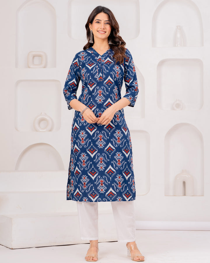 The Azure Ikat Heritage Kurta