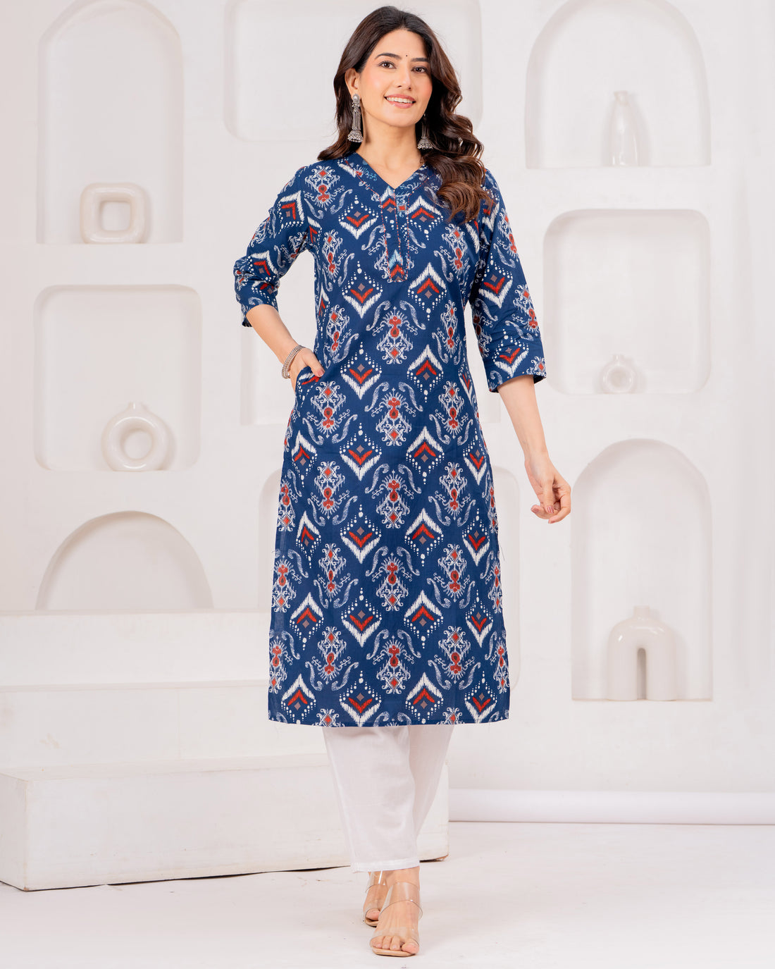 The Azure Ikat Heritage Kurta
