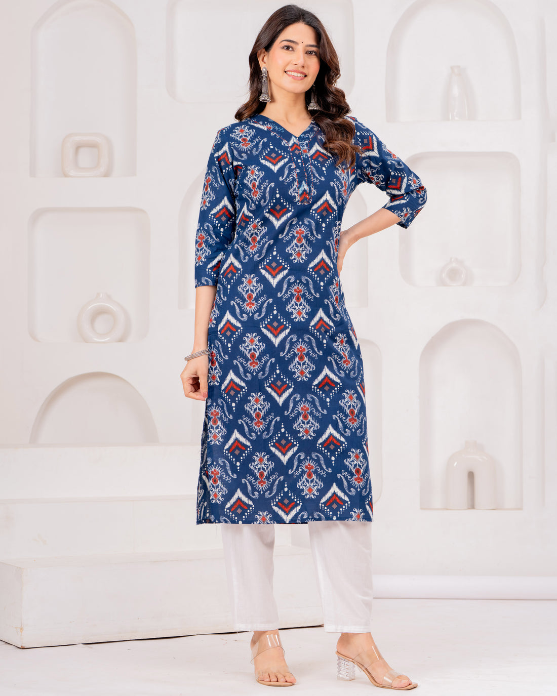 The Azure Ikat Heritage Kurta