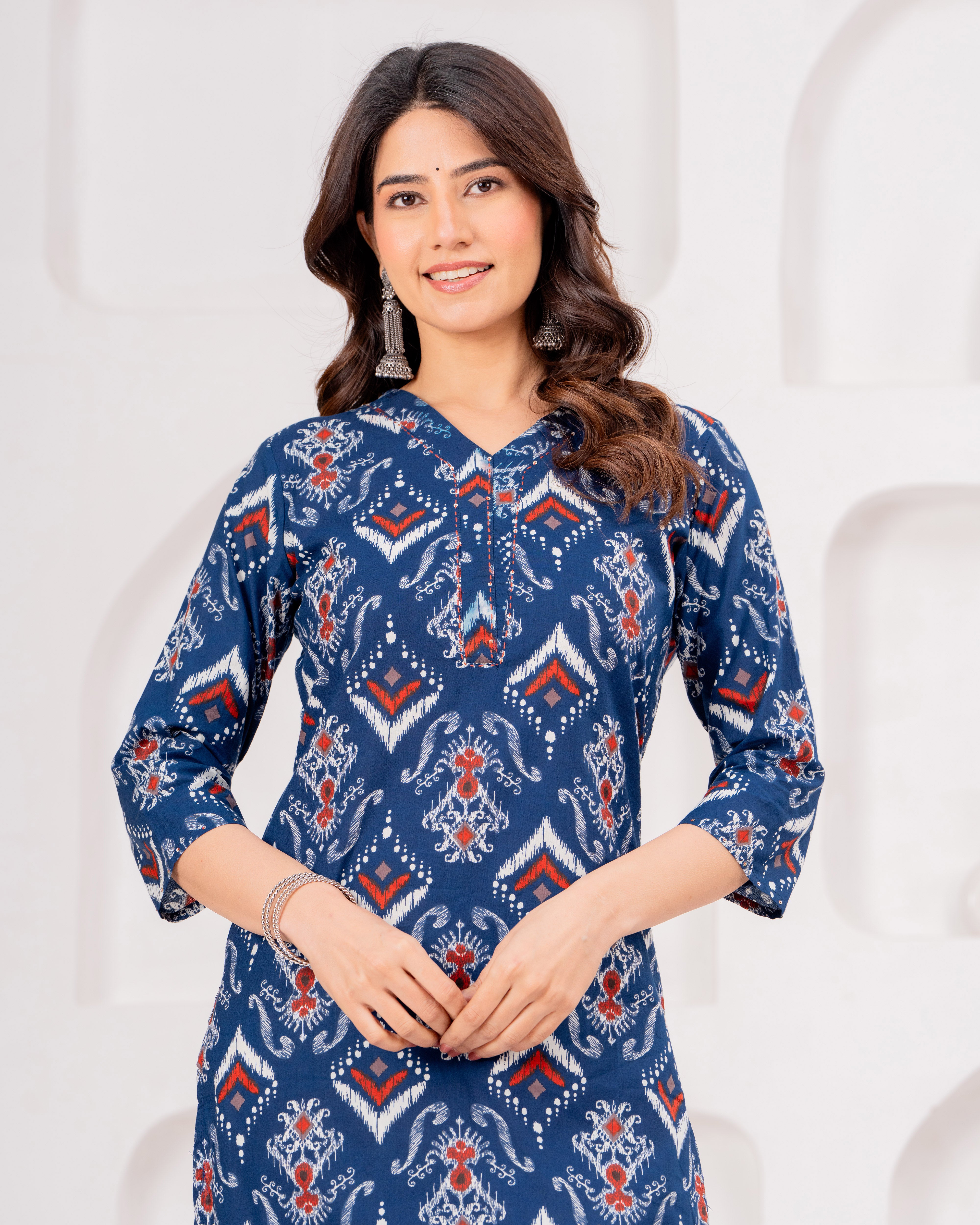 The Azure Ikat Heritage Kurta