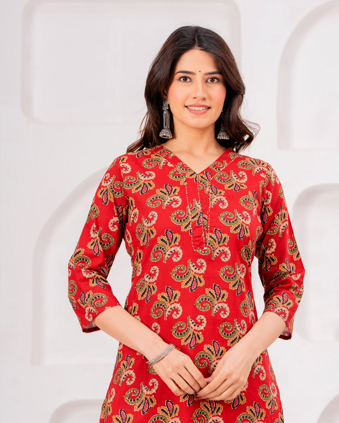 The Crimson Paisley Prism Kurta