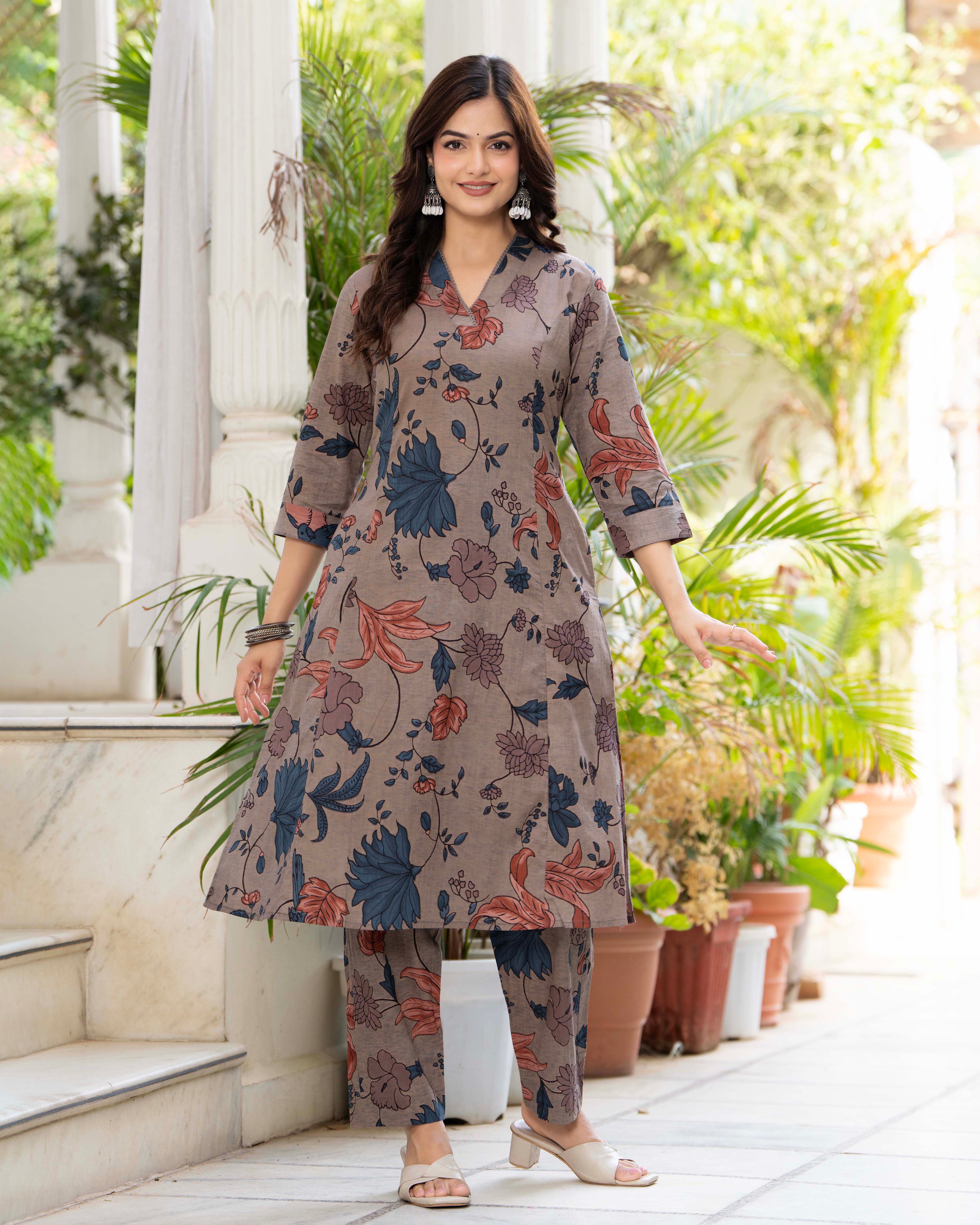 AARUNYA COTTON A-LINE CO-ORD SET