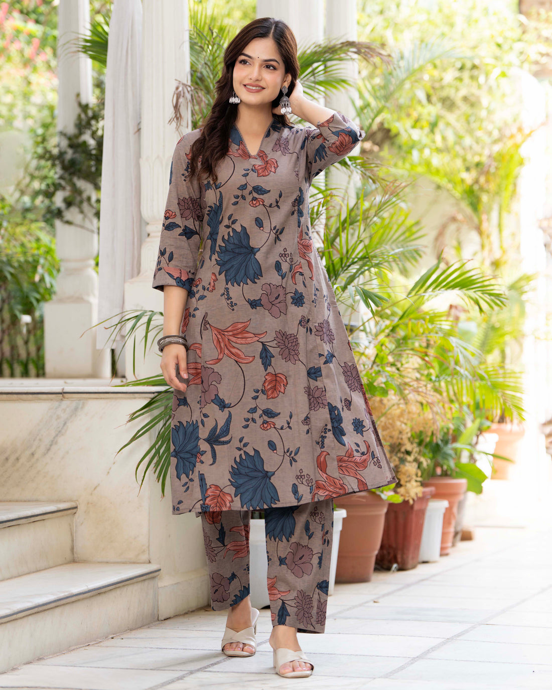 AARUNYA COTTON A-LINE CO-ORD SET