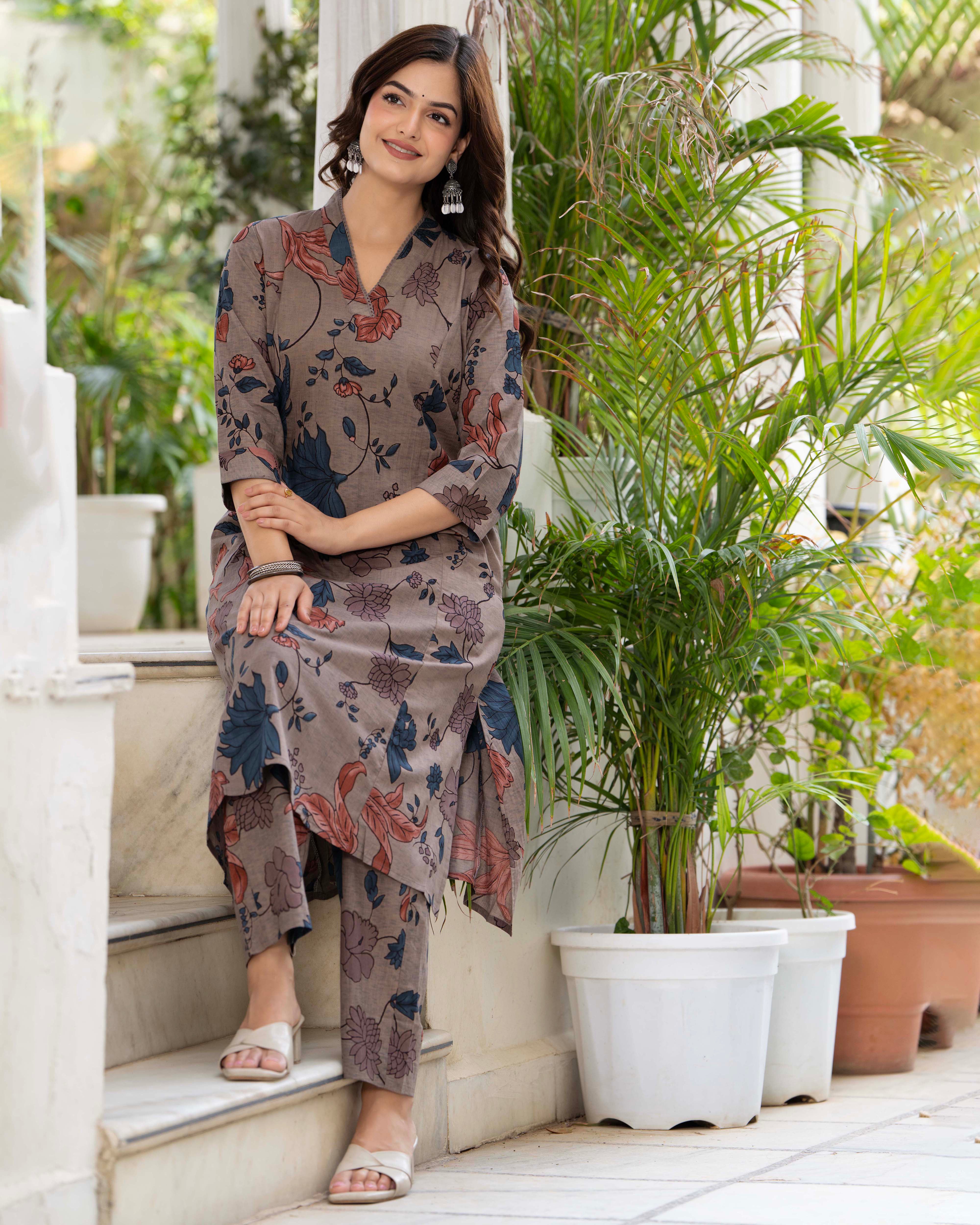 AARUNYA COTTON A-LINE CO-ORD SET