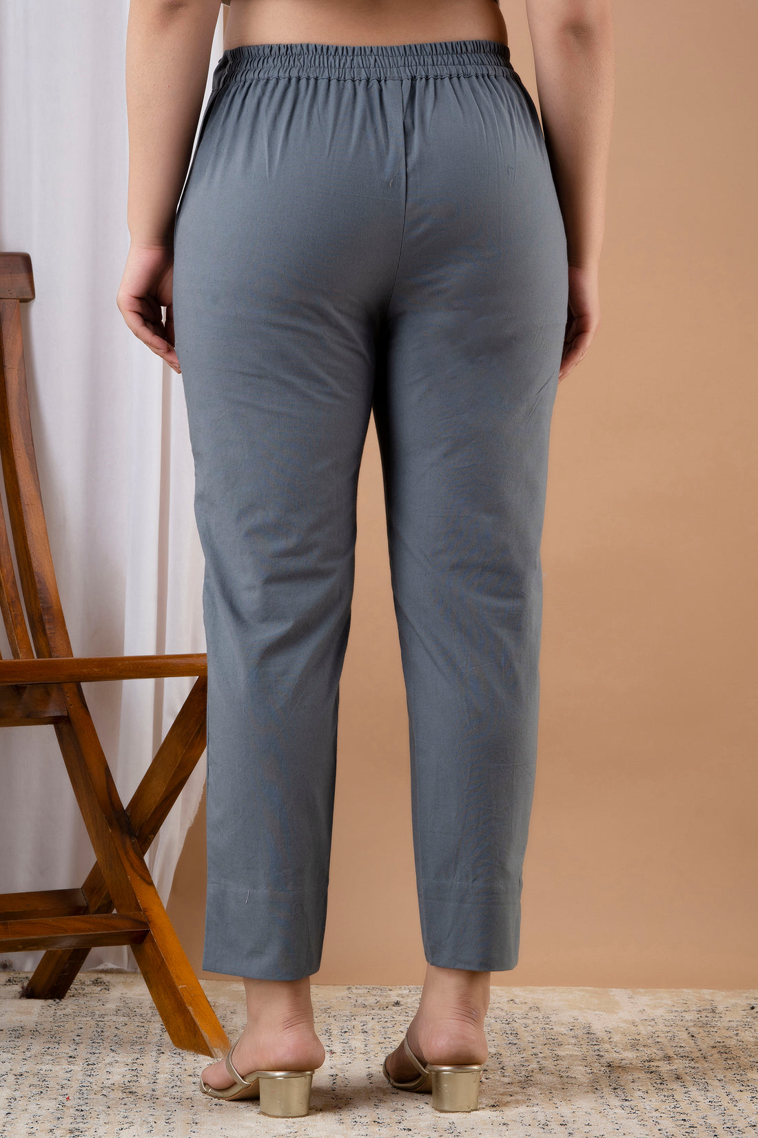 PURE COTTON PANT - L GRAY