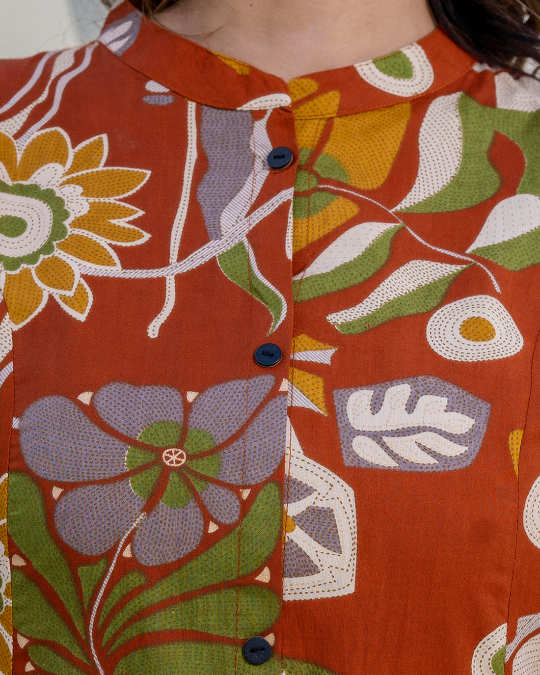 The 'Meher' Rust Garden A-Line Co-ord Set