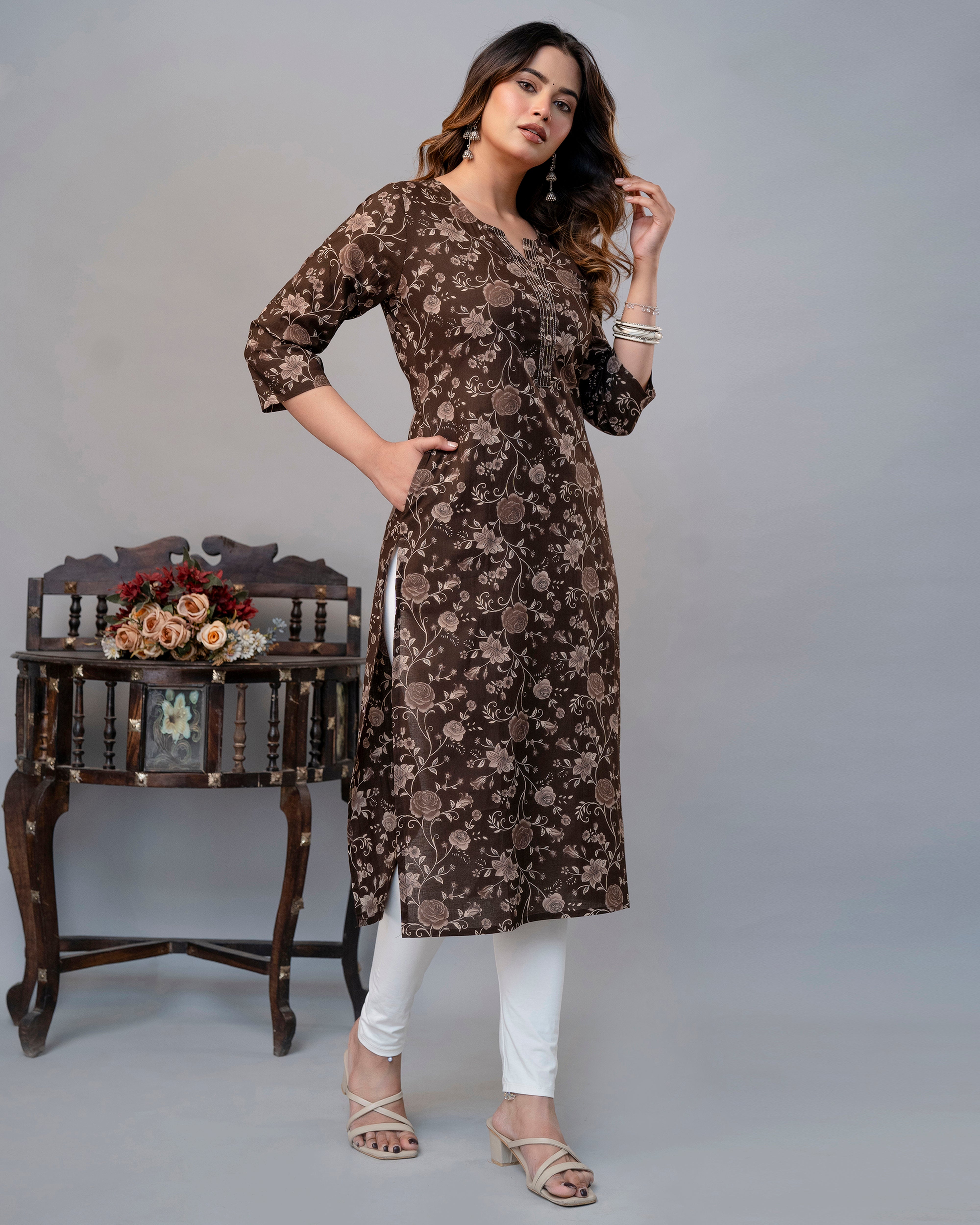 The Cocoa Meadow Straight Kurta