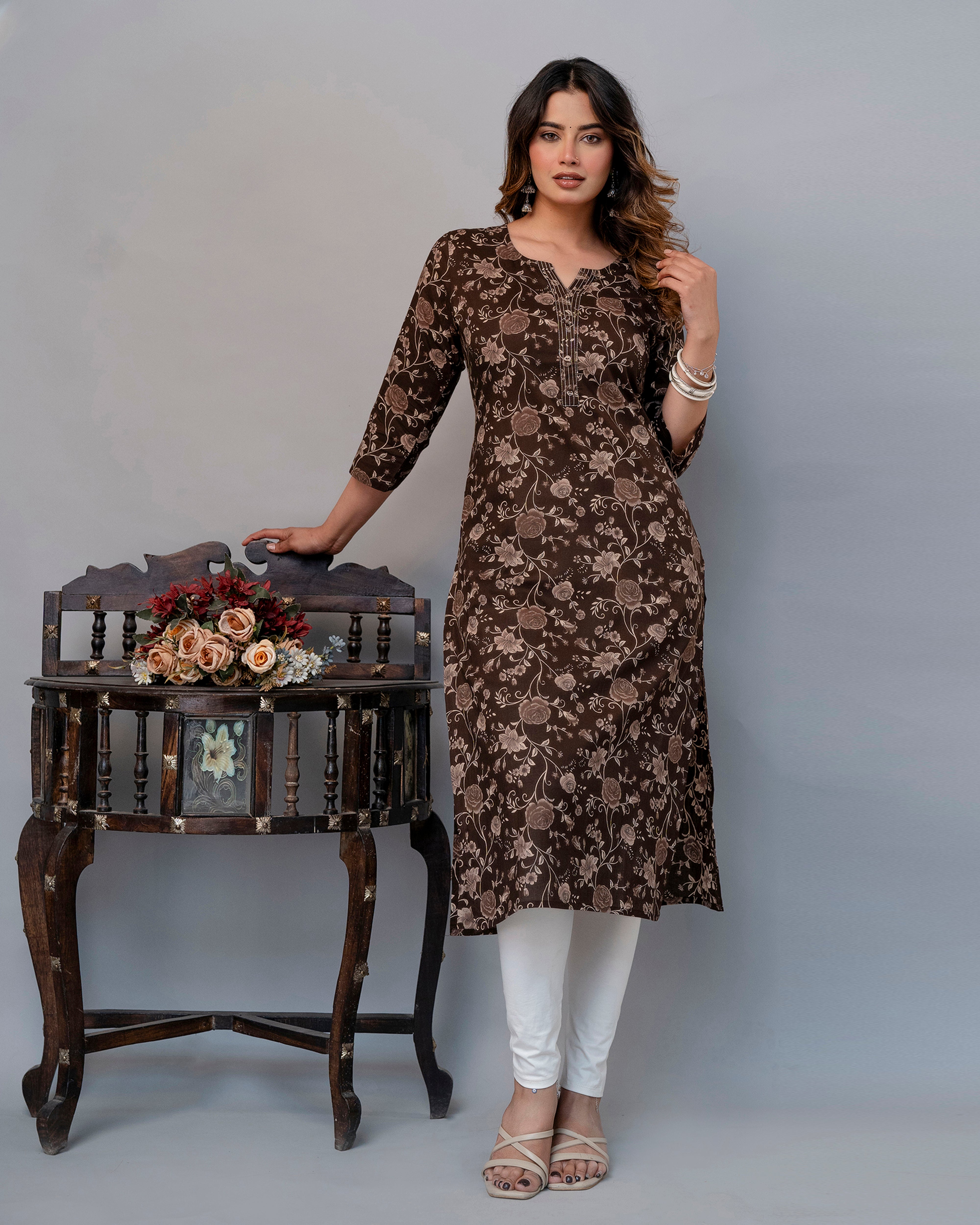 The Cocoa Meadow Straight Kurta