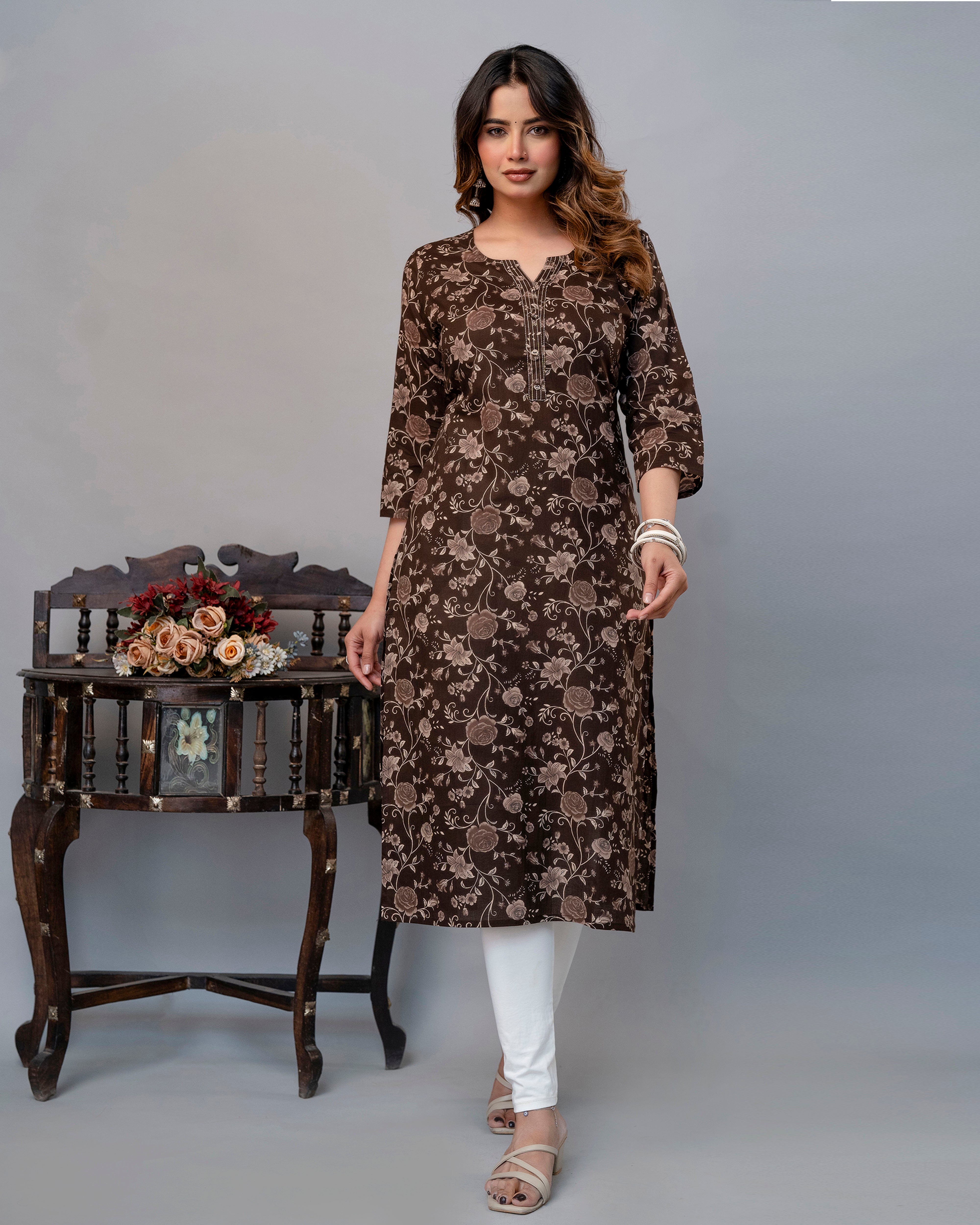 The Cocoa Meadow Straight Kurta