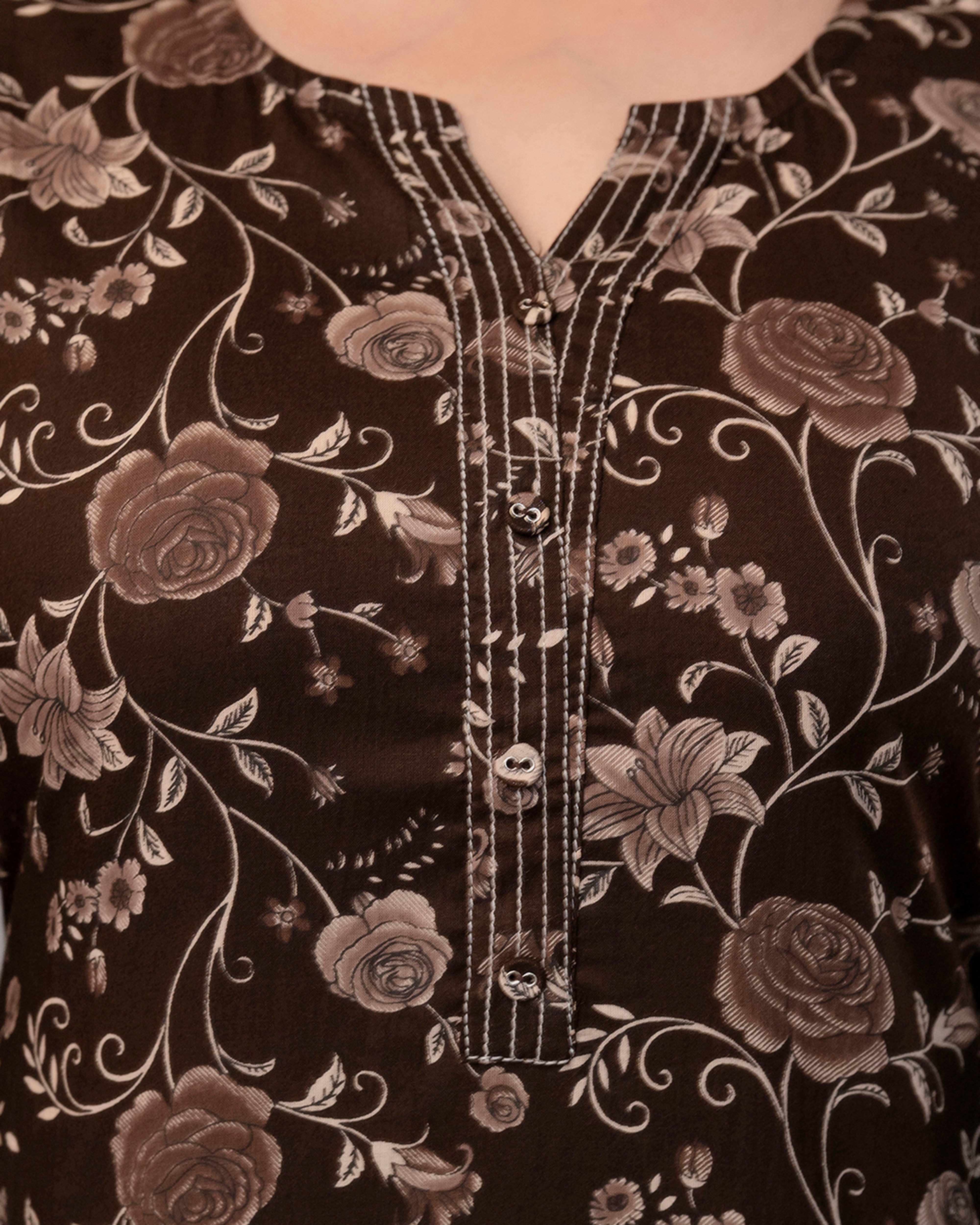 The Cocoa Meadow Straight Kurta